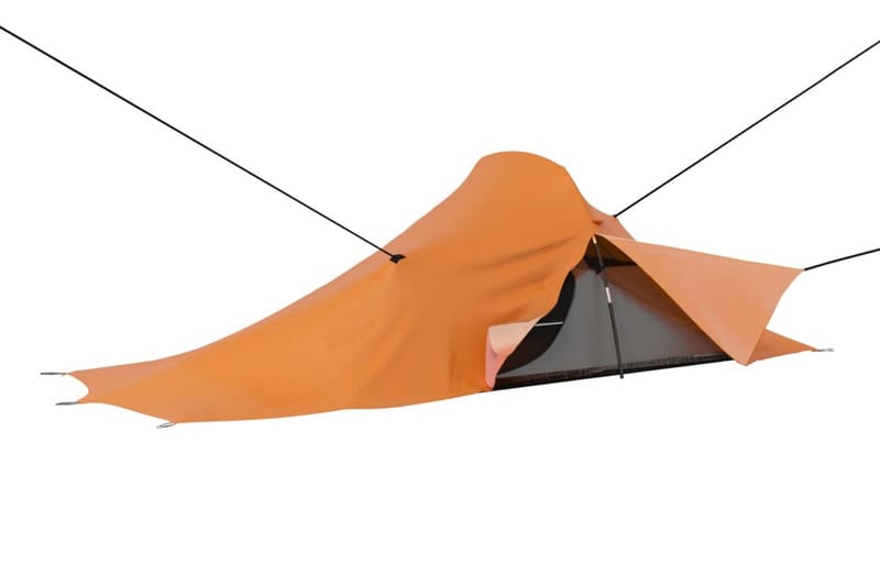 Campingtelt 317x240x100 cm oransje og grå - Oransj - Sport & fritid - Camping & vandring - Telt