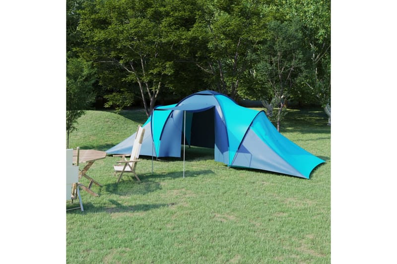 Campingtelt 6 personer blå og lyseblå - Blå - Sport & fritid - Camping & vandring - Telt