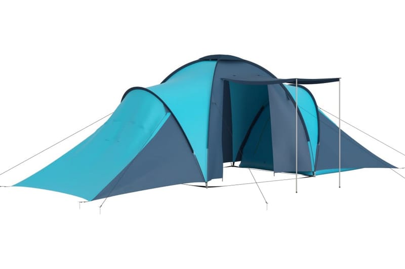 Campingtelt 6 personer blå og lyseblå - Blå - Sport & fritid - Camping & vandring - Telt - Campingtelt