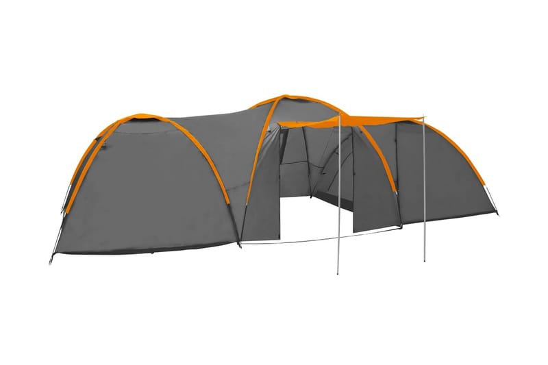 Campingtelt igloformet 650x240x190 cm 8 personer - Grå - Sport & fritid - Camping & vandring - Telt - Campingtelt