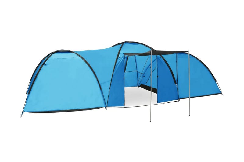 Campingtelt igloformet 650x240x190 cm for 8 personer blå - Blå - Sport & fritid - Camping & vandring - Telt - Familietelt