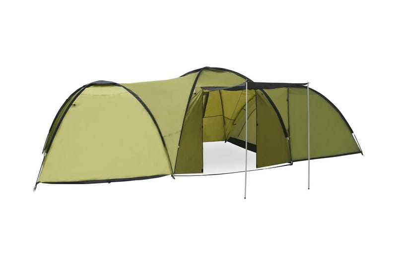 Campingtelt igloformet 650x240x190 cm for 8 personer grønn - Grønn - Sport & fritid - Camping & vandring - Telt - Familietelt