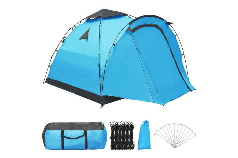 Pop-up campingtelt 3 personer blå - Blå - Sport & fritid - Camping & vandring - Telt