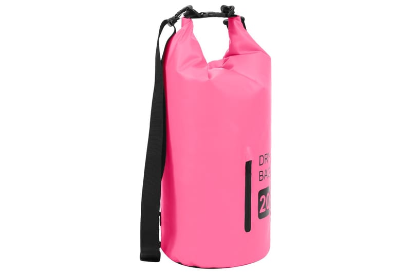 Tørrsekk med glidelås rosa 20 L PVC - Sport & fritid - Camping & vandring - Friluftskjøkken & campingkjøkken
