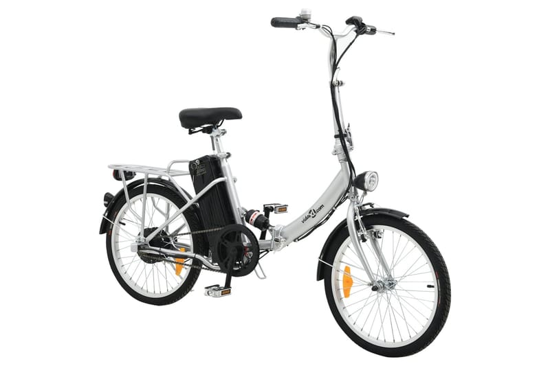 Sammenleggbar elsykkel med litiumionbatteri aluminiumslegeri - Silver - Sport & fritid - Friluftsliv - Sykler - El-sykkel