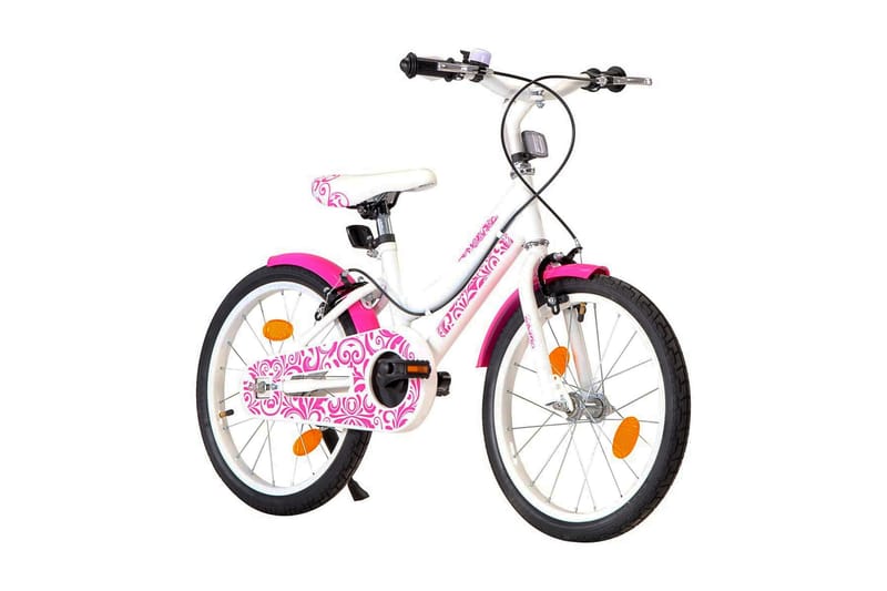 Barnesykkel 18 tommer rosa og hvit - Rosa - Sport & fritid - Friluftsliv - Sykler - Barnesykkel & juniorsykkel