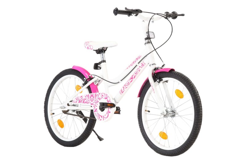 Barnesykkel 20 tommer rosa & hvit - Sport & fritid - Friluftsliv - Sykler - Barnesykkel & juniorsykkel