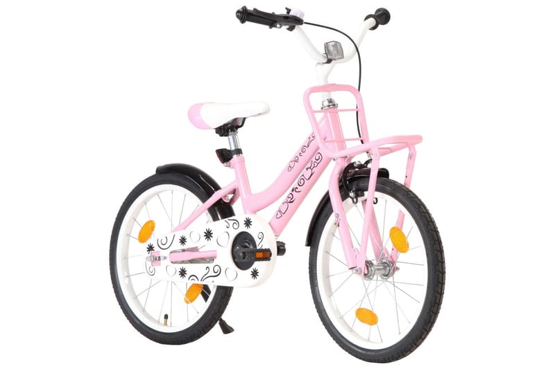 Barnesykkel med bagasjebrett foran 18 tommer rosa & svart - Sport & fritid - Friluftsliv - Sykler - Barnesykkel & juniorsykkel