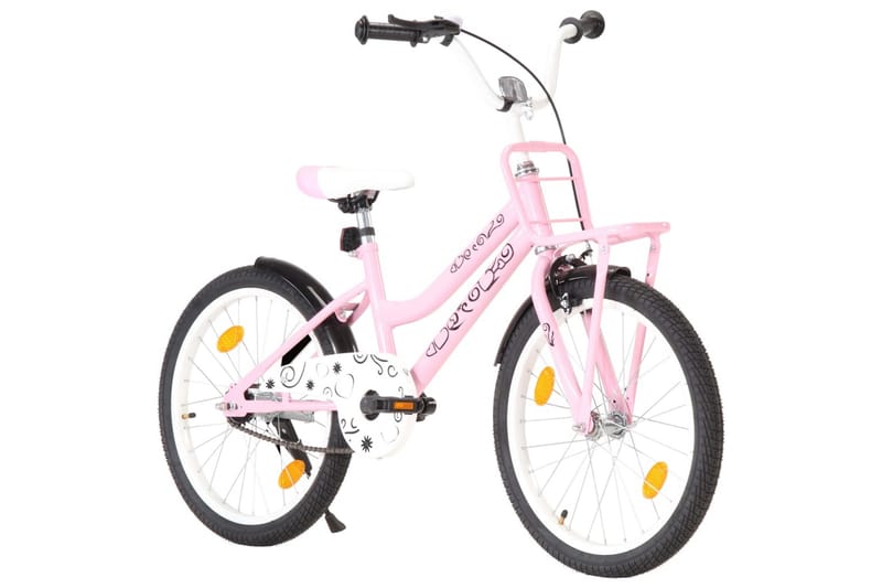 Barnesykkel med bagasjebrett foran 20 tommer rosa & svart - Sport & fritid - Friluftsliv - Sykler - Barnesykkel & juniorsykkel