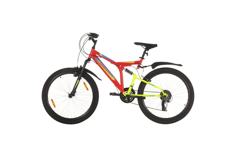 Terrengsykkel 21 trinn 26-tommers hjul 49 cm rød - Rød - Sport & fritid - Friluftsliv - Sykler - Mountain bike