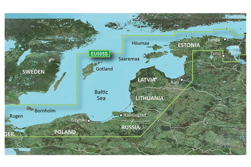 Baltic Sea, East Coast Garmin microSD ™ / SD ™ -kort: VEU065 - Sport & fritid - Friluftsliv - Sykler - Sykkeltilbehør