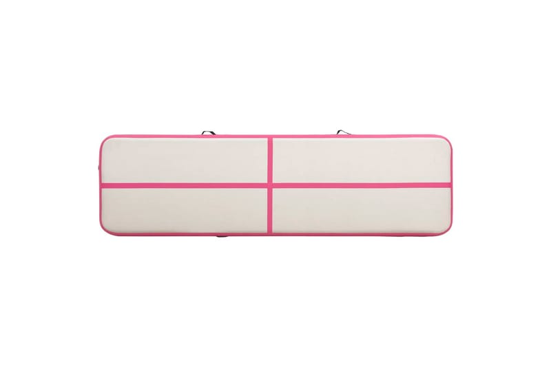 Oppblåsbar gymnastikkmatte med pumpe 800x100x20 cm PVC rosa - Sport & fritid - Hjemmetrening - Treningsutstyr