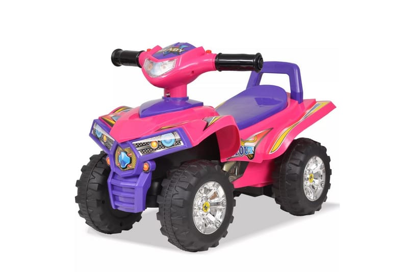 Gåbil ATV med lyd og lys rosa og lilla - Sport & fritid - Lek & sport - Lekekjøretøy & hobbykjøretøy - Pedalbil