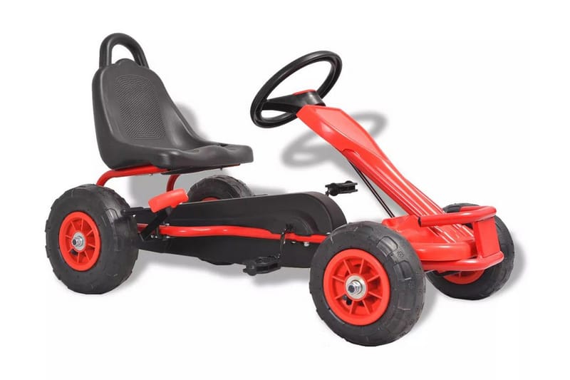 Pedal-go-kart med pneumatiske dekk rød - Sport & fritid - Lek & sport - Lekekjøretøy & hobbykjøretøy