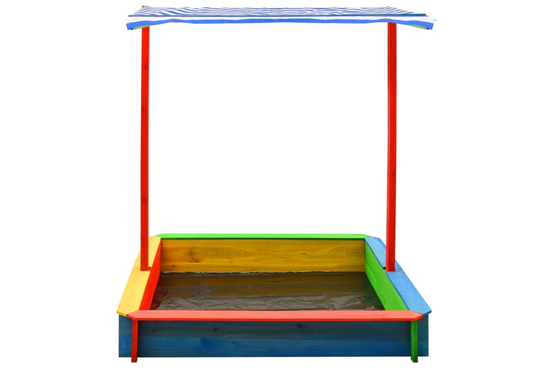 Sandkasse med justerbart tak gran flerfarget UV50 - Flerfarget - Sport & fritid - Lek & sport - Lekeplass & lekeplassutstyr - Sandkasse