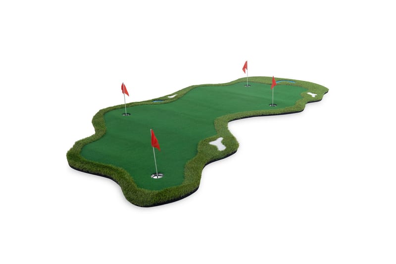 Golfmatte Pro Chipping-område og vannhinder 4x2m Grønn
