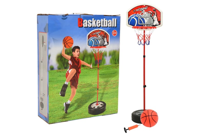 Basketballsett for barn justerbart 120 cm - Flerfarget - Sport & fritid - Lek & sport - Utendørs spill