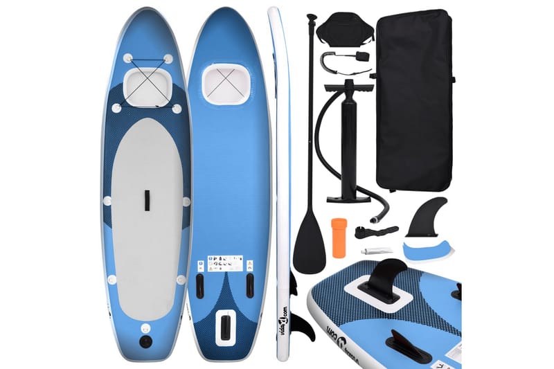 Oppblåsbart padlebrettsett havblå 360x81x10 cm - Blå - Sport & fritid - Lek & sport - Vannsport & vannlek