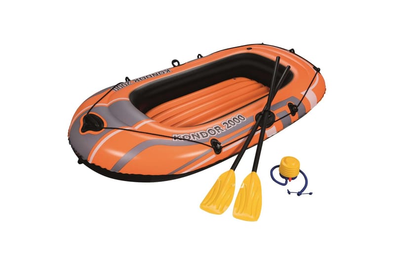 Bestway Oppblåsbart båtsett Kondor 2000 Set 188x98 cm - Oransj - Sport & fritid - Marine - Båter - Gummibåt & ribb