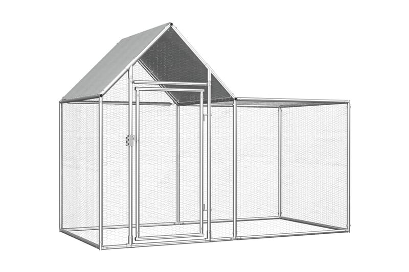 Hønsehus 2x1x1,5 m galvanisert stål - Hus & oppussing - Innsynsbeskyttelse & innhegning - Dyregård & dyrehus - Hønsegård