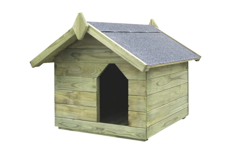 Hundehus for hage med tak som åpnes impregnert furu - Hagemøbler - Utegruppe - Spisegrupper hage