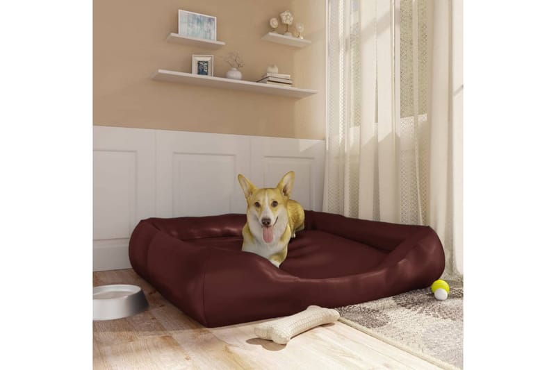 Hundeseng brun 120x100x27 cm kunstskinn - Brun - Sport & fritid - Til dyrene - For hund - Hundemøbler