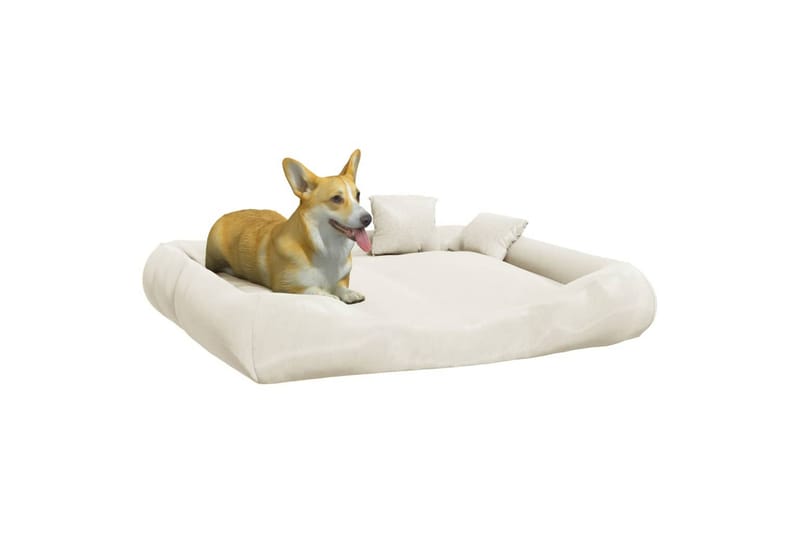 Hundesofa med puter beige 115x100x20 cm oxford-stoff - Beige - Sport & fritid - Til dyrene - Hund - Hundemøbler
