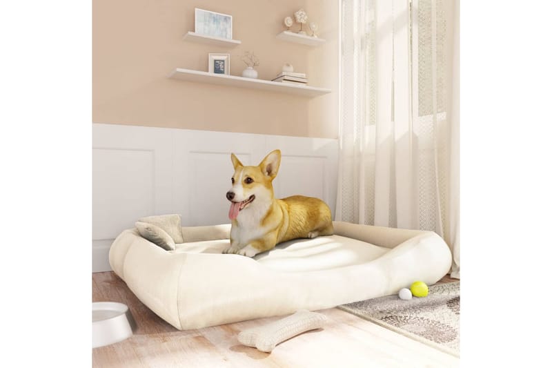 Hundesofa med puter beige 135x110x23 cm oxford-stoff - Beige - Sport & fritid - Til dyrene - Hund - Hundemøbler