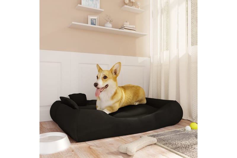 Hundesofa med puter svart 89x75x19 cm oxford-stoff - Svart - Sport & fritid - Til dyrene - Hund - Hundemøbler