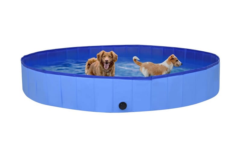 Sammenleggbart hundebasseng 300x40 cm blå PVC - Sport & fritid - Til dyrene - Hund - Hundetilbehør & hundeaccessoarer - Hundeleke & kosedyr hund