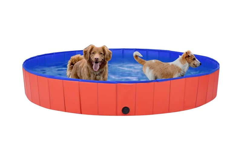 Sammenleggbart hundebasseng rød 200x30 cm PVC - Sport & fritid - Til dyrene - Hund - Hundetilbehør & hundeaccessoarer - Hundeleke & kosedyr hund