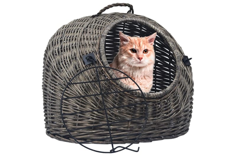 Kurvhule for katter grå 45x35x35 cm naturlig selje - Grå - Sport & fritid - Til dyrene - Katt - Kattebur & katteveske