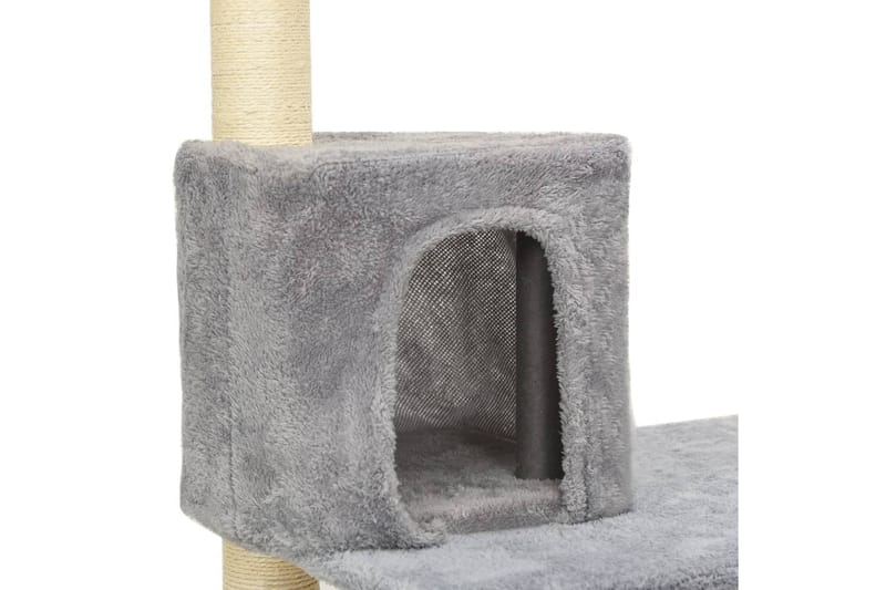 Kattetre med klorestolper i sisal lysegrå 119 cm - Grå - Sport & fritid - Til dyrene - Katt - Kattemøbler