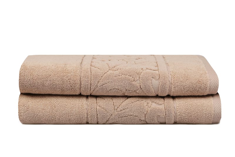 Hobby Badehåndkle 70x140 cm 2-pk - Beige - Tekstiler - Tekstiler baderom - Håndklær og badehåndkle