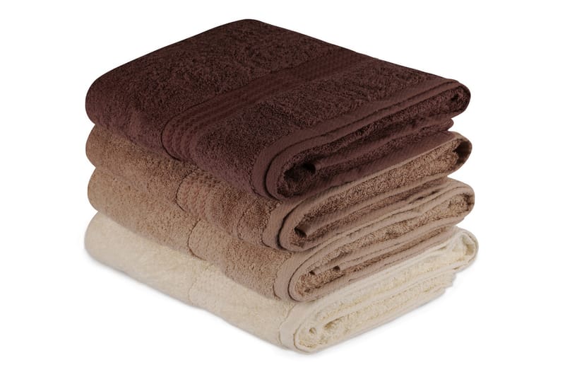Hobby Badehåndkle 70x140 cm 2-pk - Krem/Beige/Brun - Tekstiler - Tekstiler baderom - Håndklær og badehåndkle