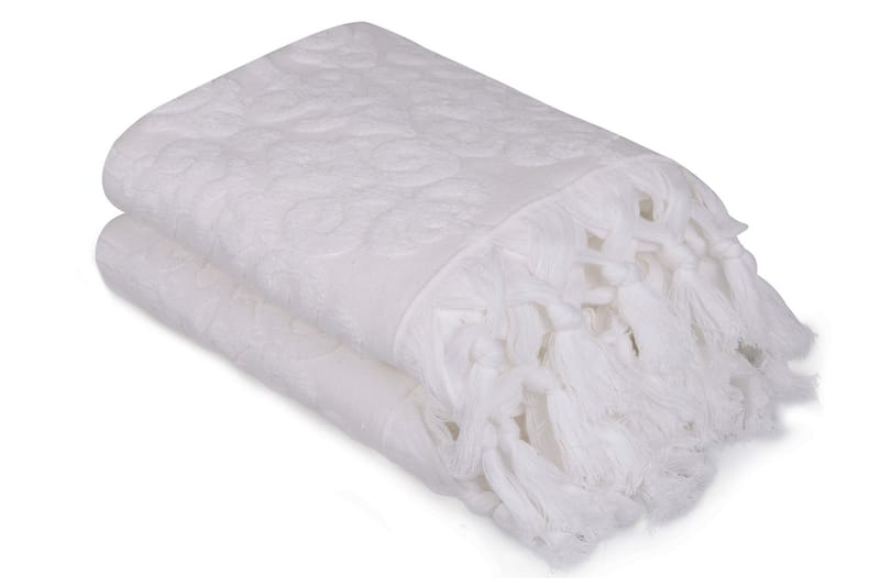 Şaheser Håndkle 50x90 cm 2-pk - Hvit - Tekstiler - Tekstiler baderom - Håndklær