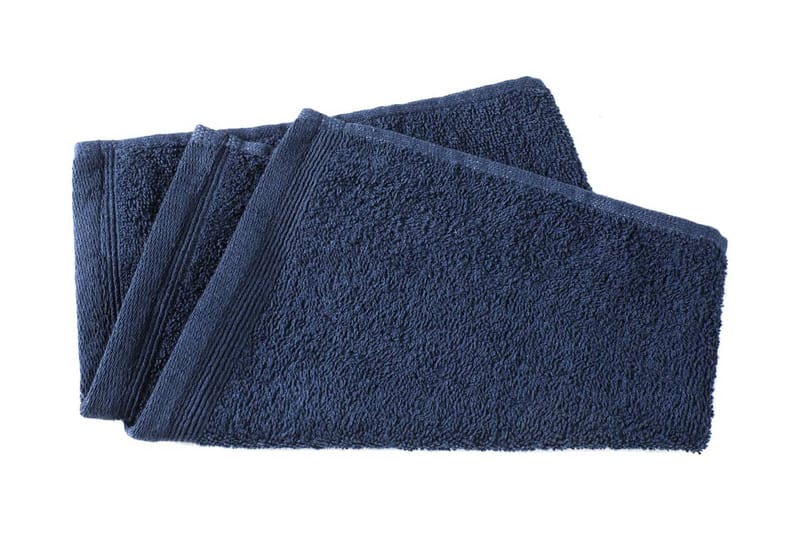 Gjestehåndklær 10 stk bomull 450 g/m² 30x50 cm marineblå - Tekstiler - Tekstiler baderom - Håndklær