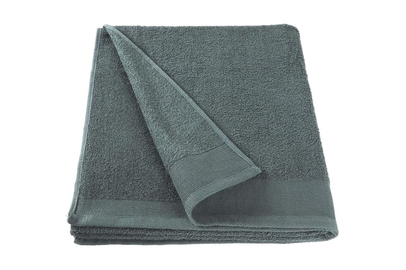 Håndklær 5 stk bomull 450 g/m² 50x100 cm grønn - Tekstiler - Tekstiler baderom - Håndklær
