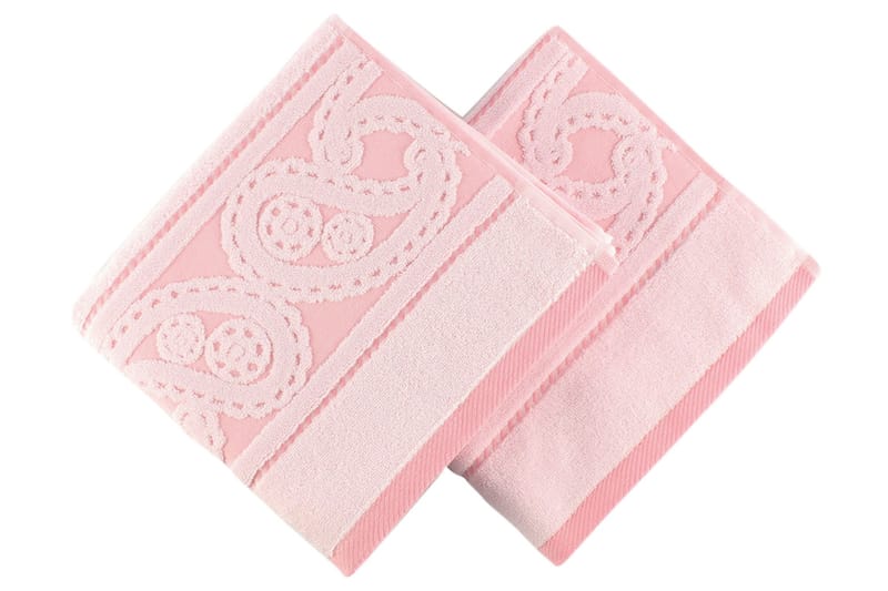 Hobby Håndkle 50x90 cm 2-pk - Rosa/Lyserosa - Tekstiler - Tekstiler baderom - Håndklær