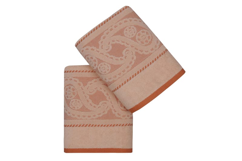 Hobby Håndkle 50x90 cm 2-pk - Rosa/Oransje - Tekstiler - Tekstiler baderom - Håndklær