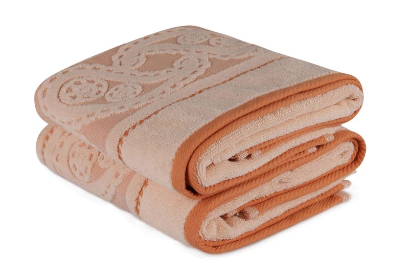 Hobby Håndkle 50x90 cm 2-pk - Rosa/Oransje - Tekstiler - Tekstiler baderom - Håndklær