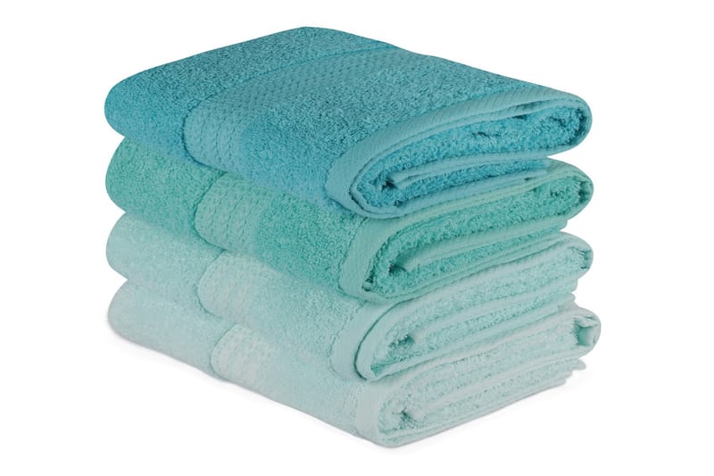 Hobby Håndkle 50x90 cm 4-pk - Blå/Flerfarget - Tekstiler - Tekstiler baderom - Håndklær og badehåndkle