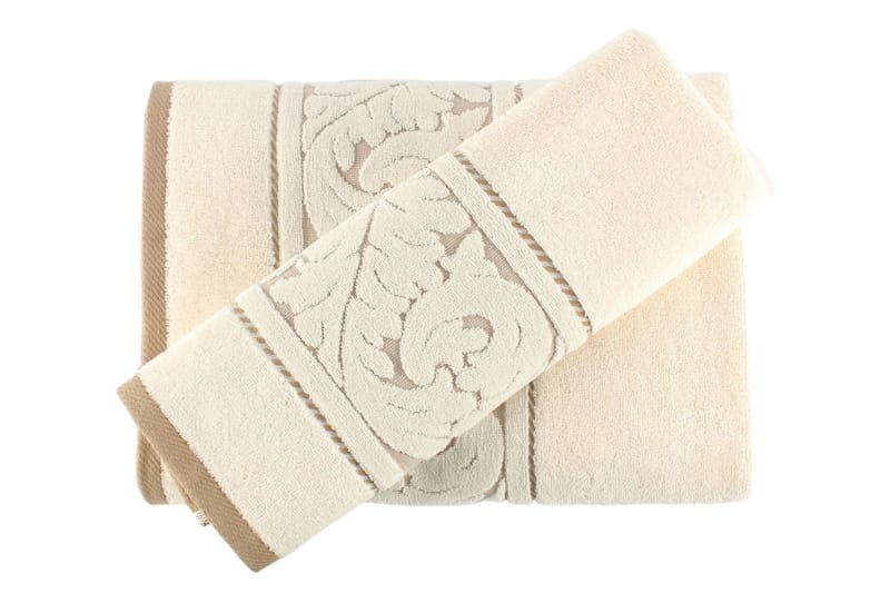Hobby Håndkle Set om 2 - Creme - Tekstiler - Tekstiler baderom - Håndklær