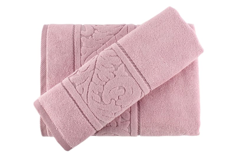 Hobby Håndkle Set om 2 - Rosa - Tekstiler - Tekstiler baderom - Håndklær