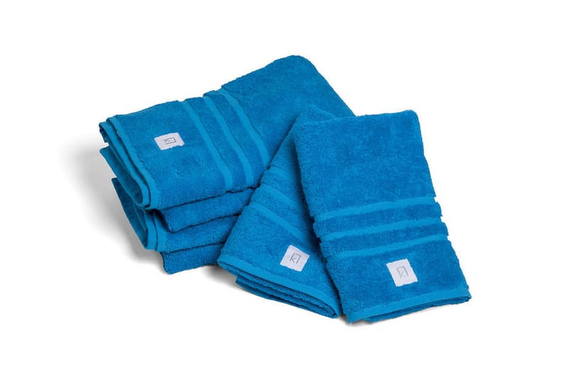 KL Frottéhåndkle 90x150 cm Blå/Turkis - Kosta Linnewäfveri - Tekstiler - Tekstiler baderom - Håndklær