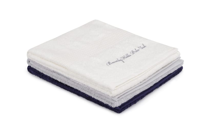 Tarilonte Håndkle 3-pk - Hvit/Grå/Mørkeblå - Tekstiler - Tekstiler baderom - Håndklær
