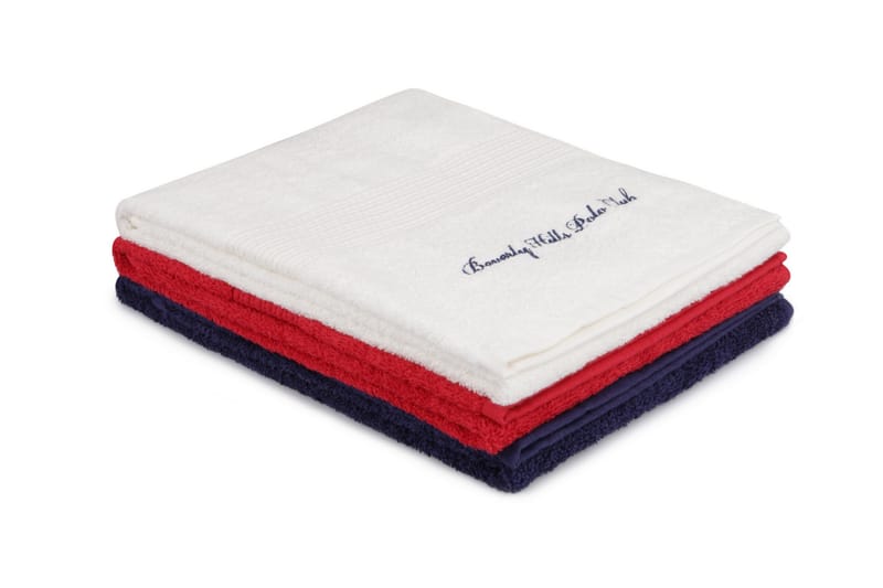 Tarilonte Håndkle 3-pk - Rød/Hvit/Blå - Tekstiler - Tekstiler baderom - Håndklær