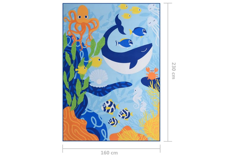 Teppe print flerfarget 160x230 cm stoff - Flerfarget - Tekstiler - Barnetekstiler - Barnetepper