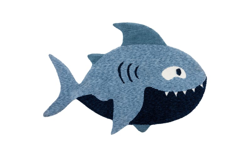 Zest Kids Shark Barnematte 90x150 cm Blå - Flair Rugs - Tekstiler - Barnetekstiler - Barnetepper