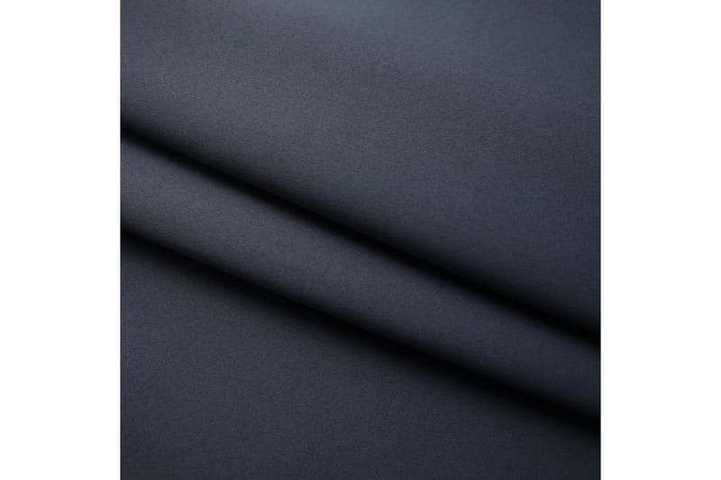 Lystett gardin med metallkroker antrasitt 290x245 cm - Tekstiler - Gardiner - Mørkleggingsgardin